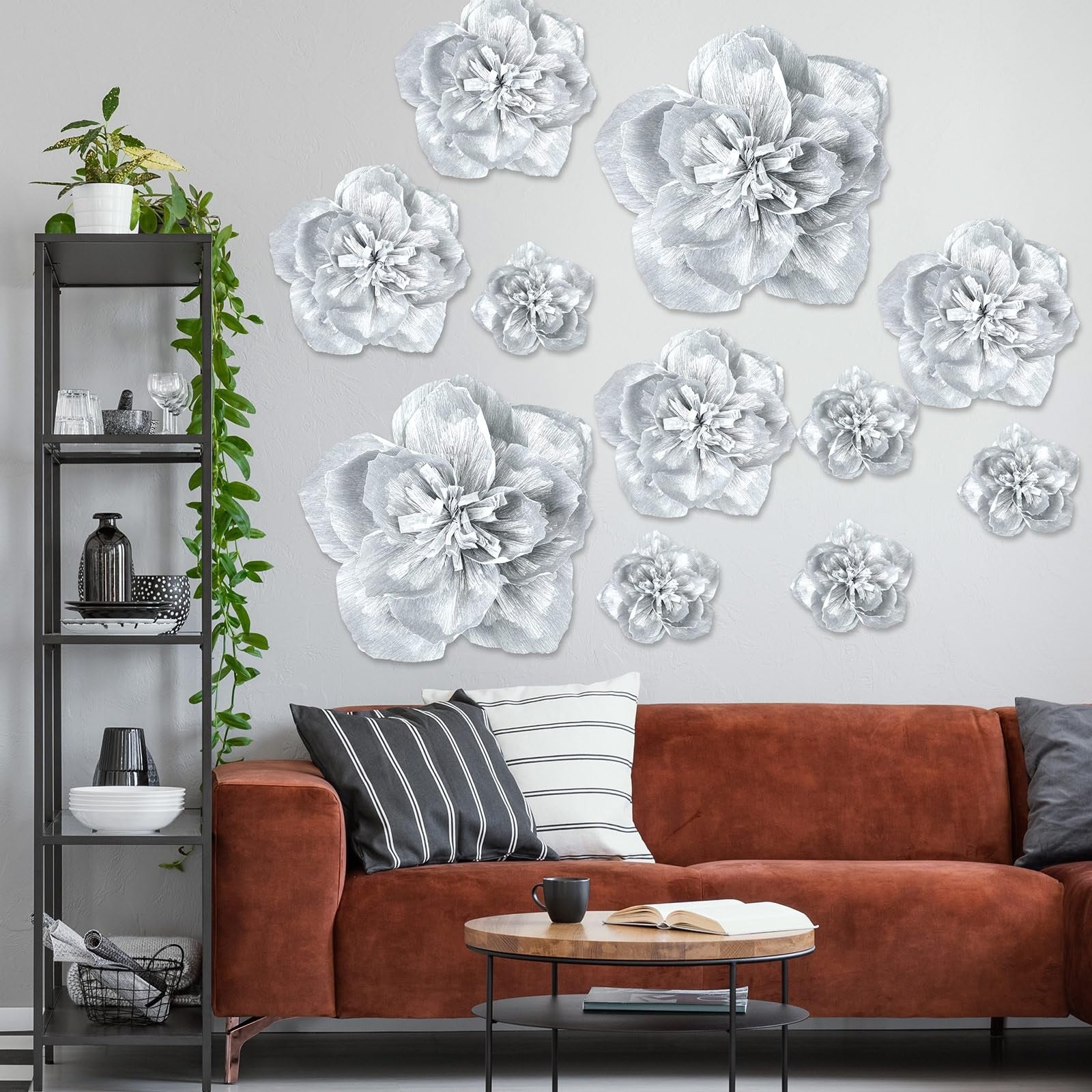 Humyoun giant paper flowers for decoration, large artificial paper flower arrangement for crafts and event decor.