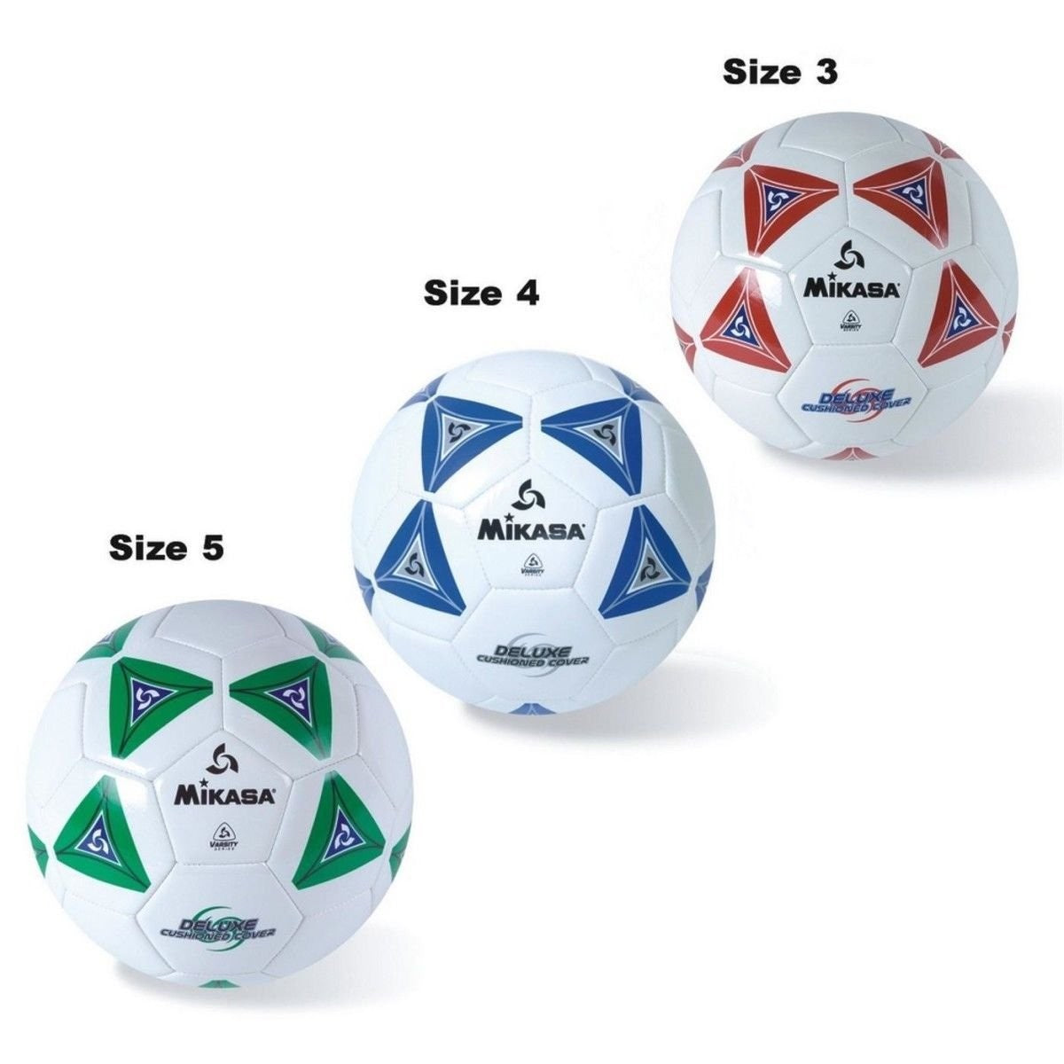 Mikasa Serious soccer ball in green and white, size 5, with detailed panel design and official brand logo.