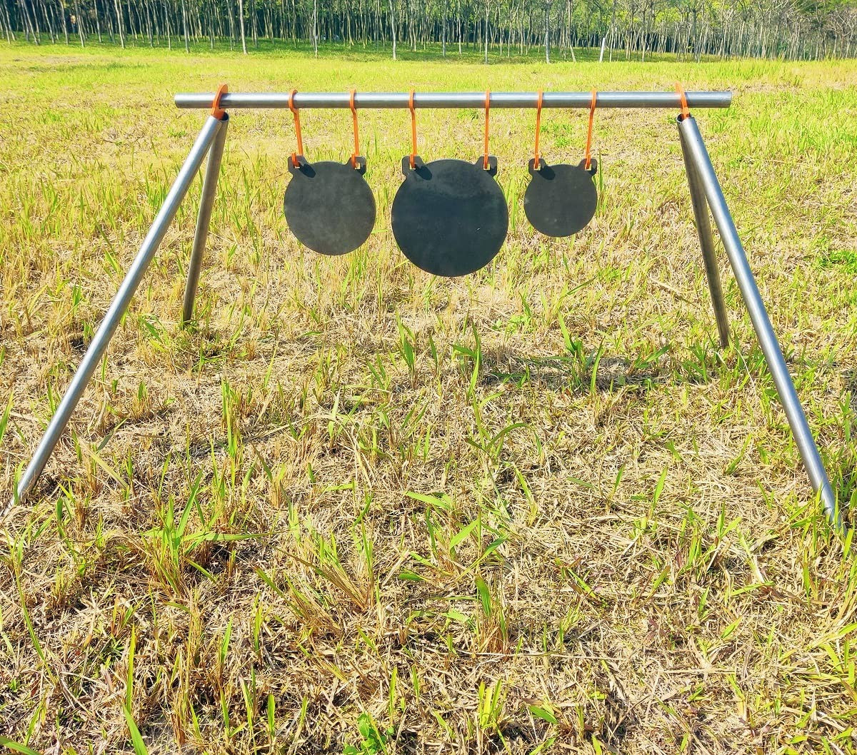 TOAAOT AR500 steel shooting target with 3/8 inch thickness, gong silhouette metal target for target practice and shooting sports.