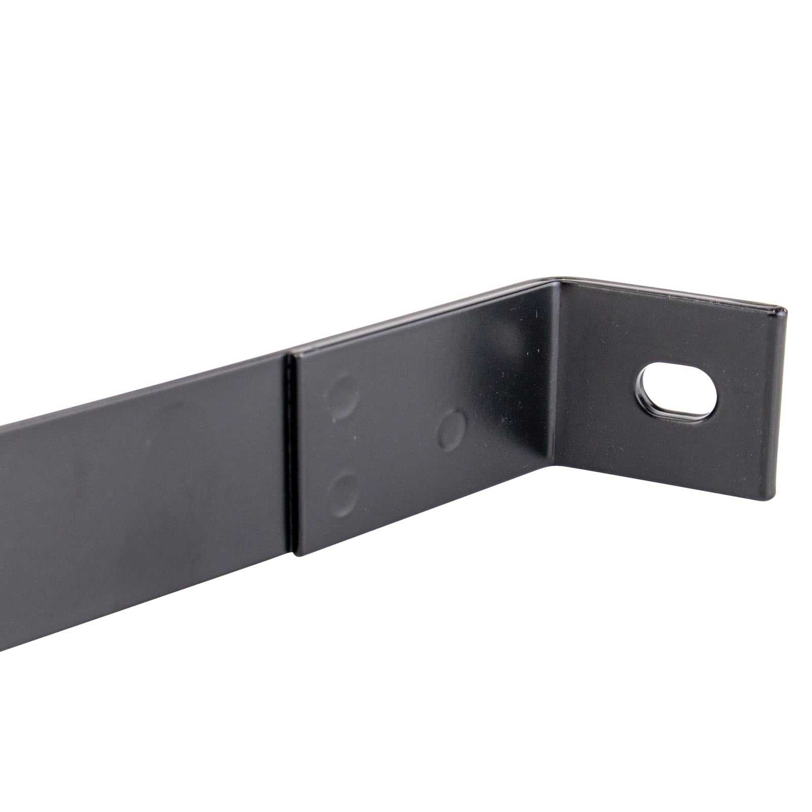 Black TRQ Fuel Tank Strap for 2013-20 Ford Fusion and Lincoln MKZ, galvanized steel, 2-piece set