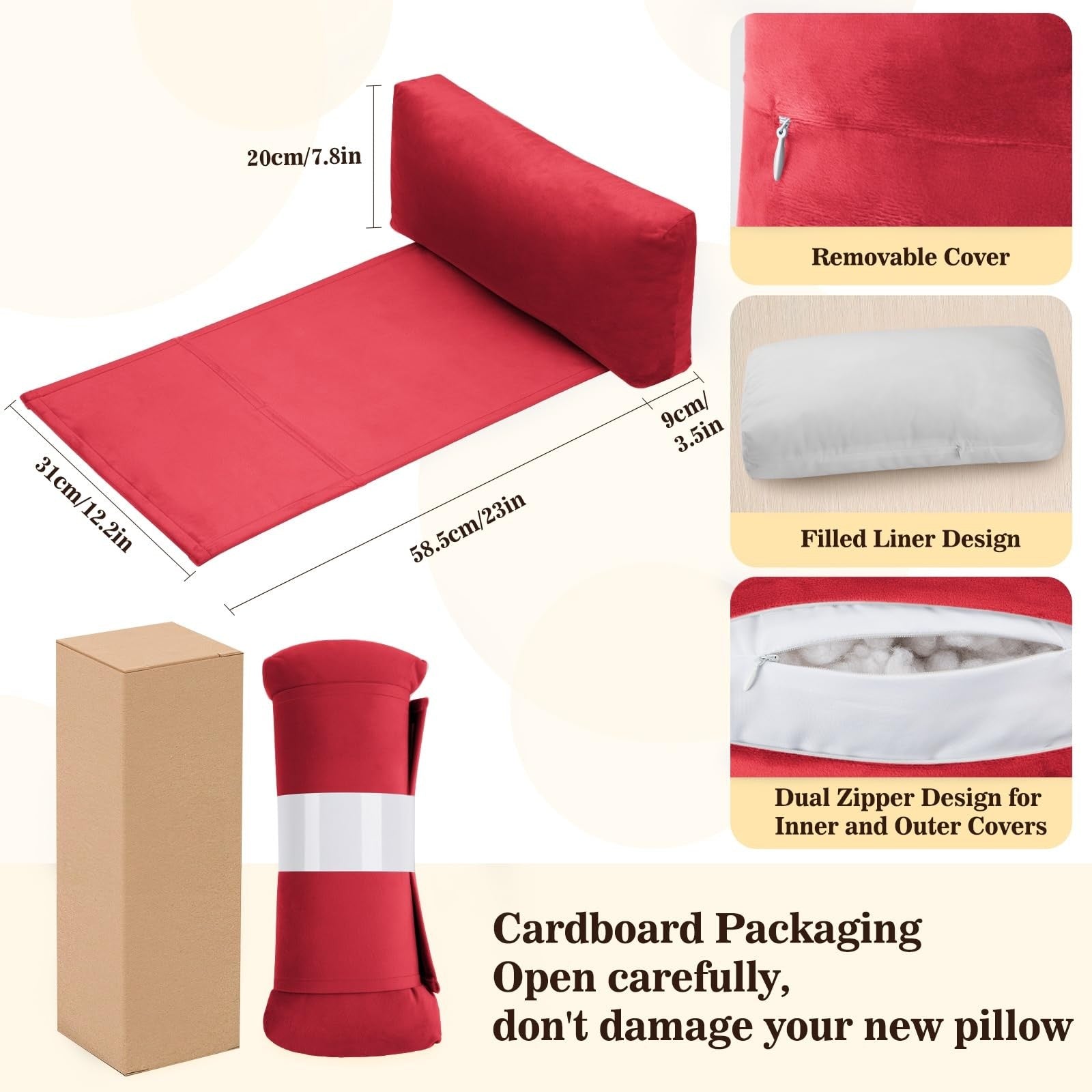 AHUAWA recliner headrest pillow with adjustable design, providing neck and head support for comfortable lounging.