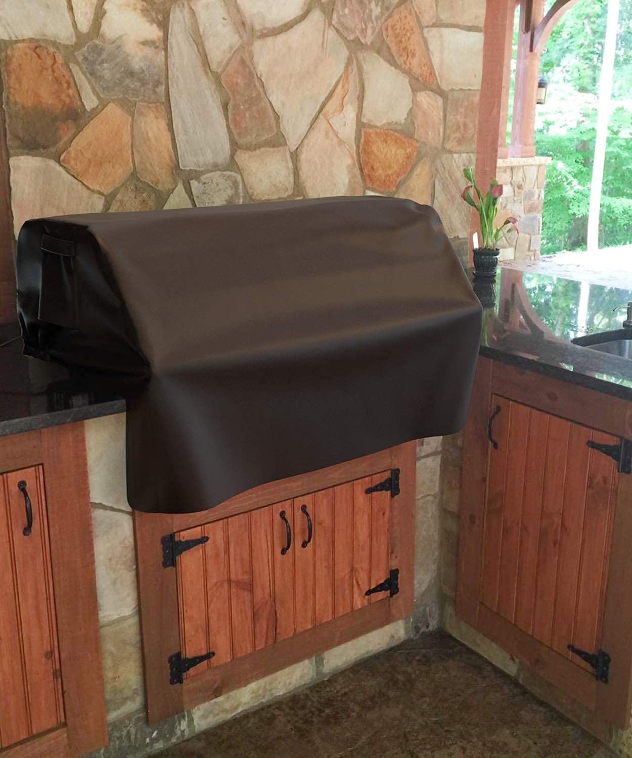 Shinestar 38-inch built-in grill cover designed for Coyote, DCS, Jenn-Air, Kitchenaid, and Lynx outdoor grills.