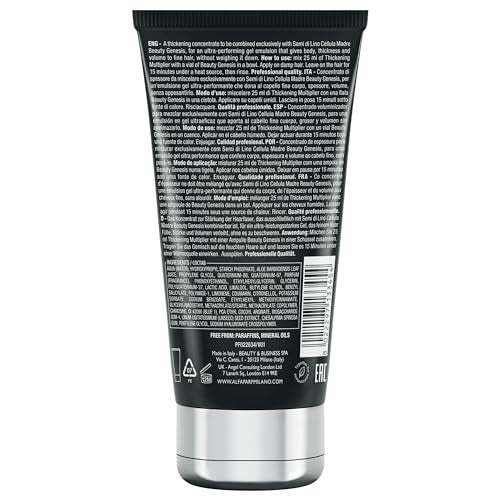 ALFAPARF MILANO Semi di Lino Sublime Cellula Madre Thickening Multiplier for fine hair, showing the product bottle and packaging.