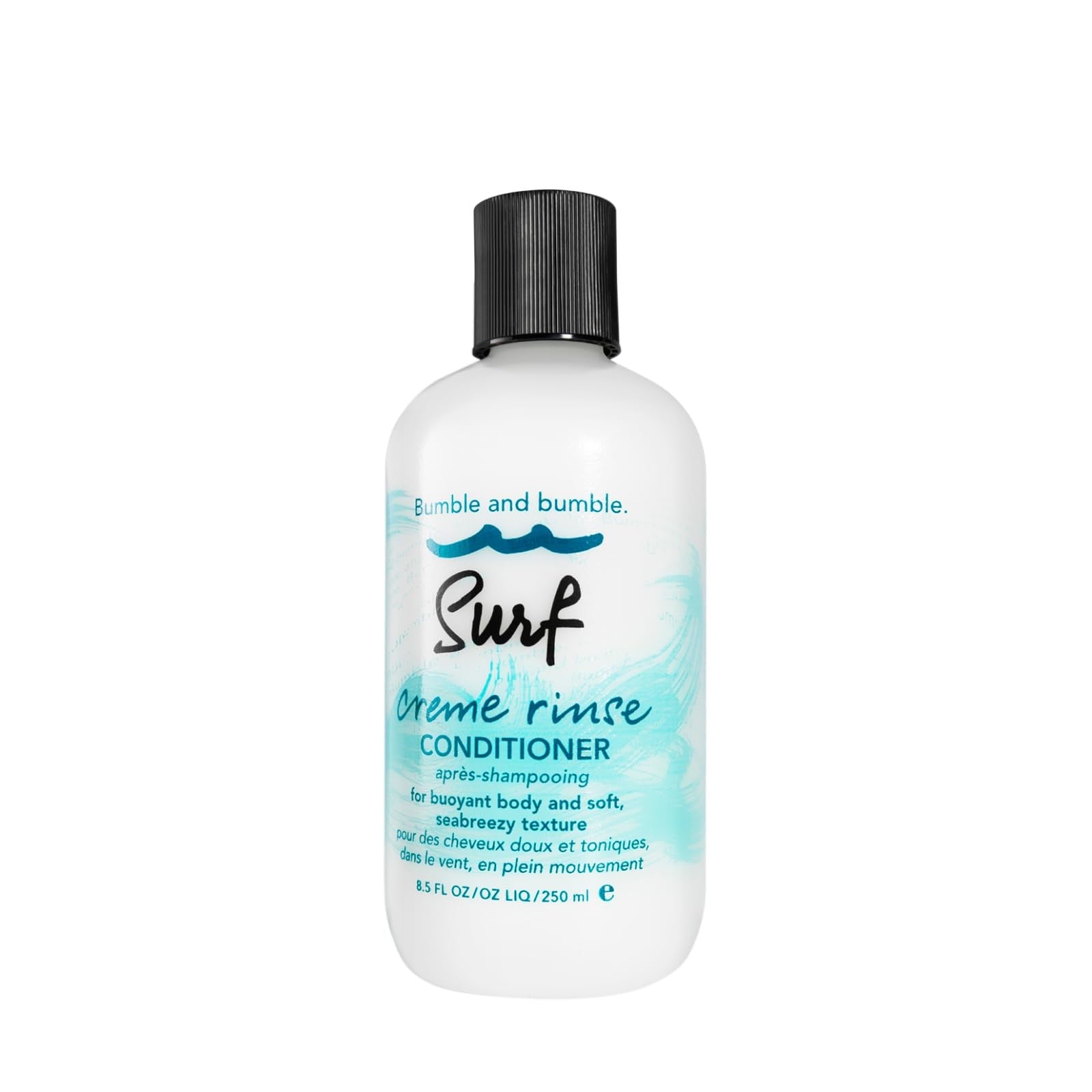 Bumble and bumble Surf Creme Rinse Texturizing Conditioner bottle showcasing seaside-inspired packaging and product label.