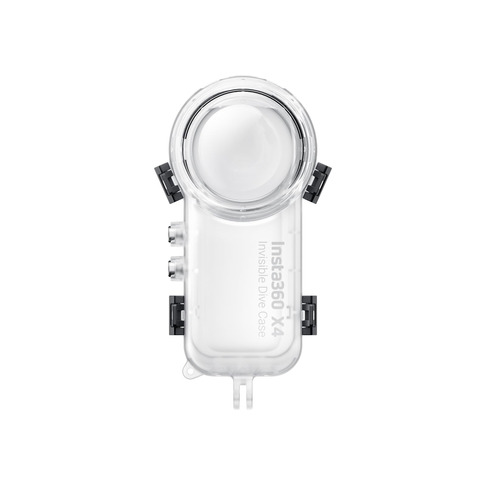 Insta360 X4 invisible dive case showing clear waterproof housing for underwater filming and protection of the camera.