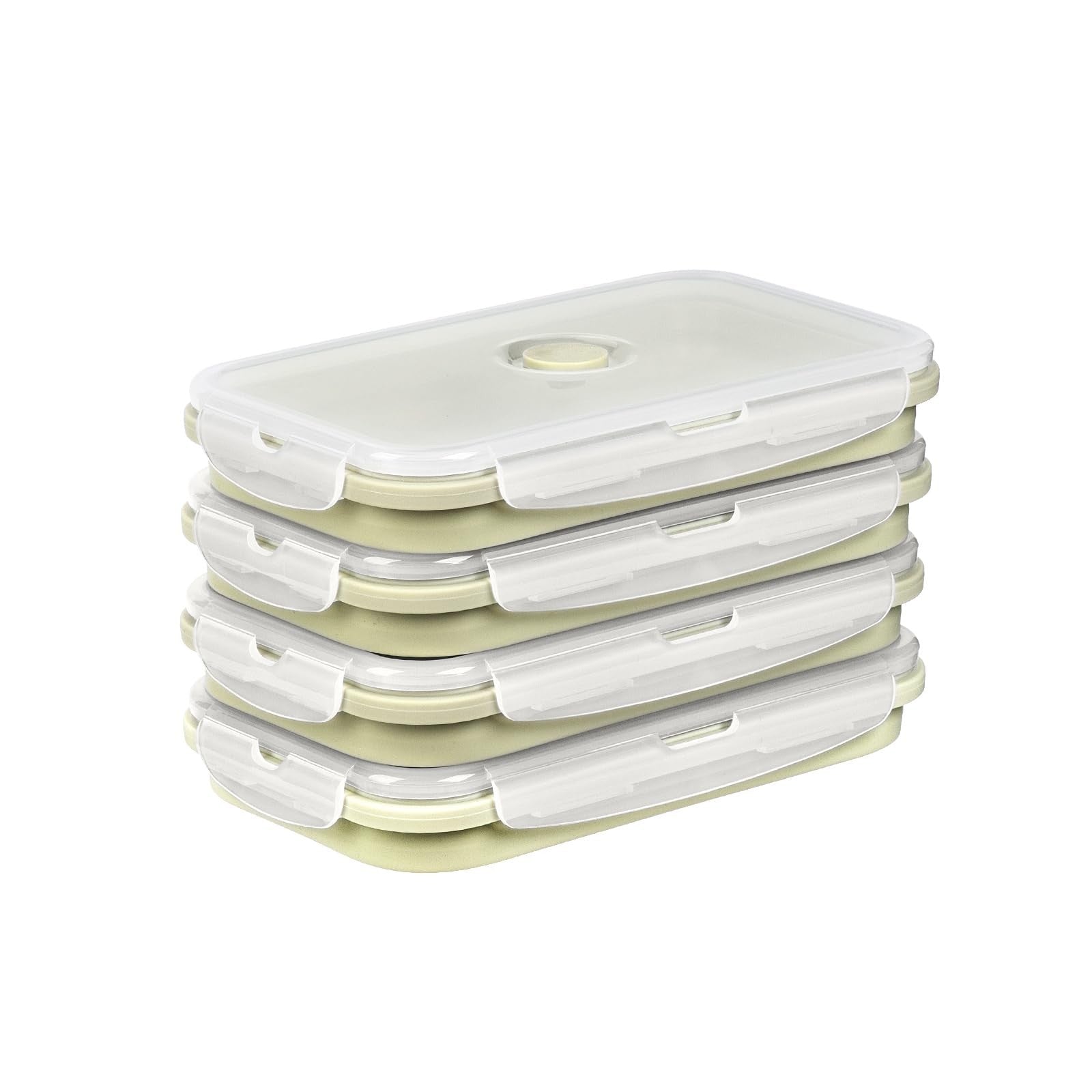 CUISITOOL silicone food storage containers with lids, 4-pack, 40.5oz capacity, ideal for meal prep and food organization