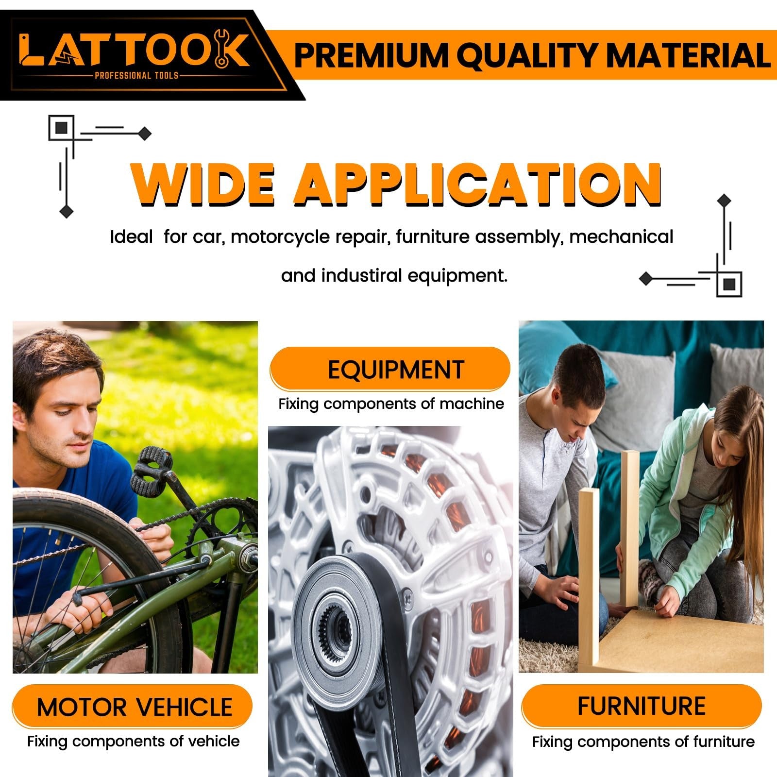 LATTOOK 5-piece right angle offset screwdriver set with 90-degree Z-type and L-type screwdrivers, showing handles and tips.