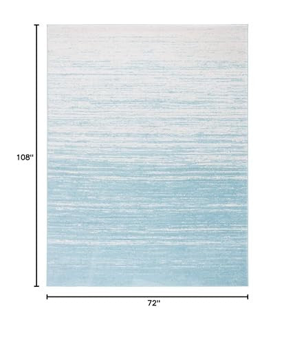 Safavieh Adirondack aqua and ivory modern ombre area rug, 6x9 size, featuring a stylish gradient design.