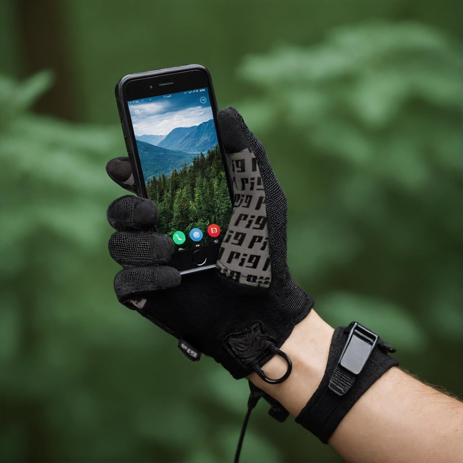 PIG Delta Utility Tactical Gloves with touchscreen compatibility, high dexterity, black and rugged design for tactical use.