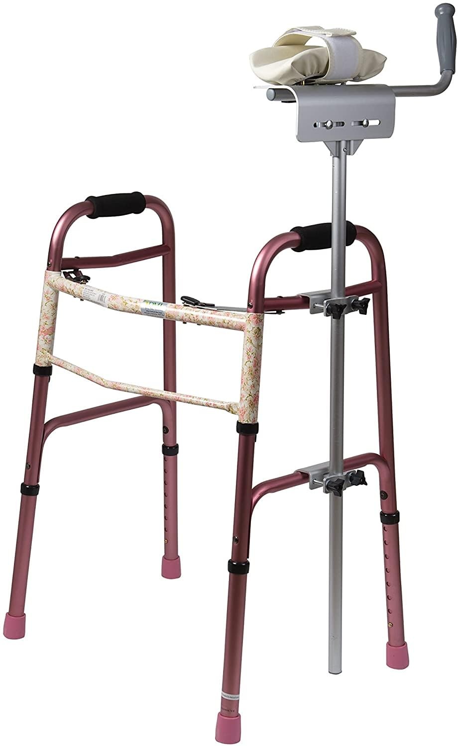 DMI MABIS walker platform attachment with adjustable padded cuff, lightweight aluminum design and no tools needed