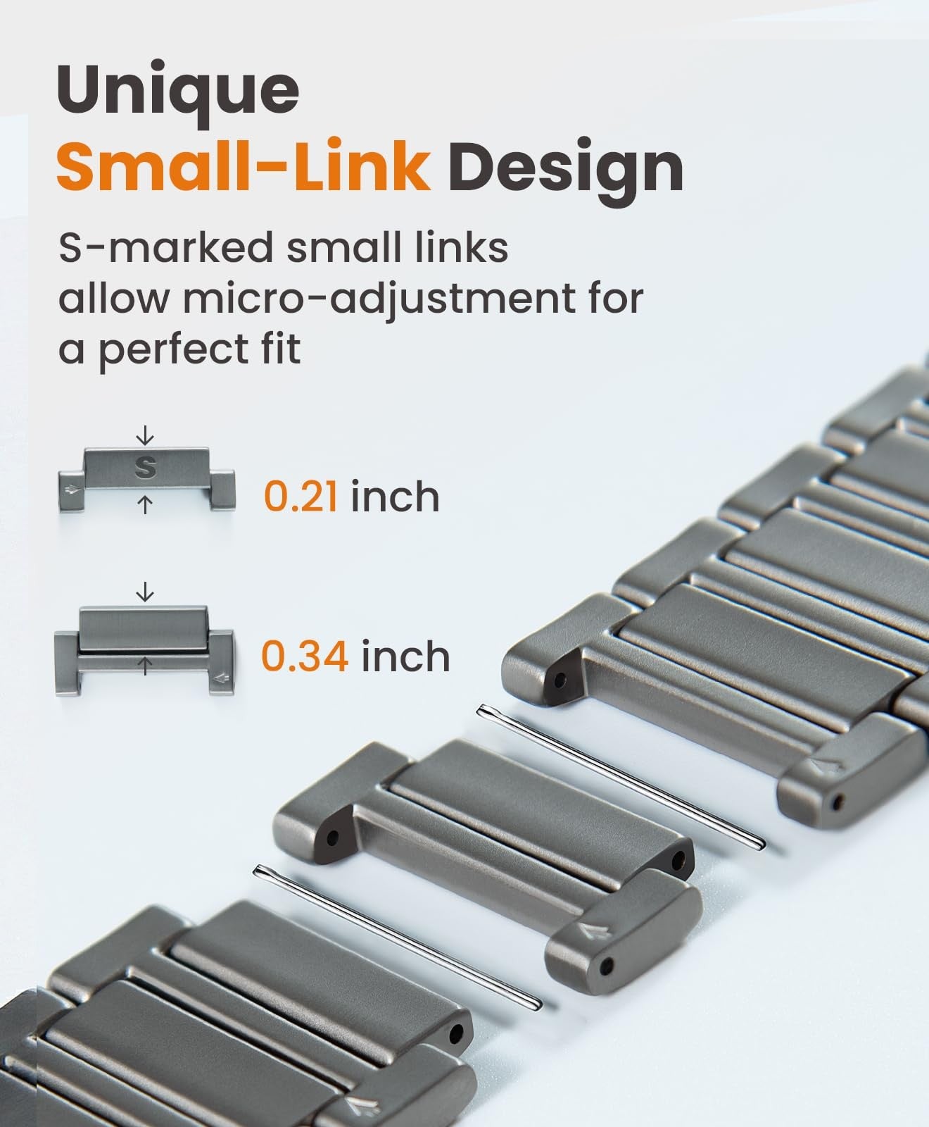 Titanium band for Apple Watch Ultra 3/2/1 49mm, unbranded, showing the sleek, durable design suitable for men.