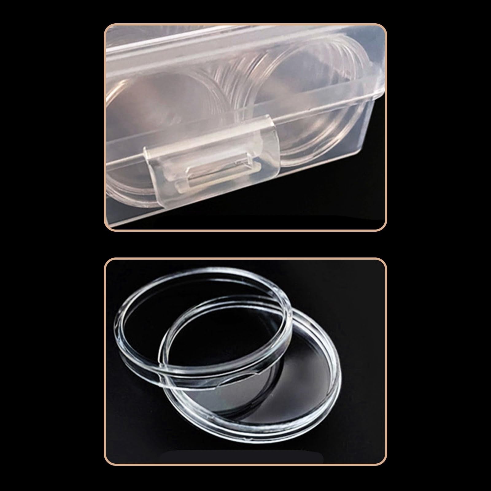 EnoYoo 240 pcs 30mm coin capsules holder with foam gasket and plastic storage organizer for coin collection and storage