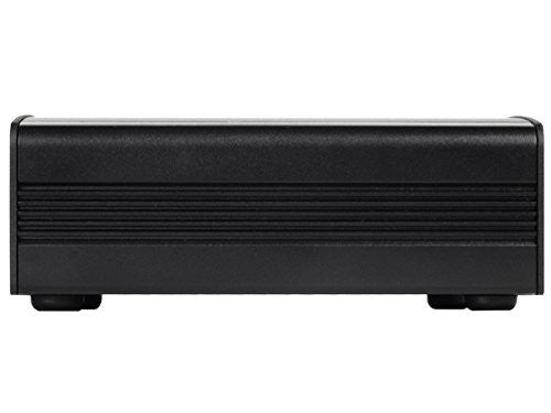 SilverStone Silverstone Tek Premium Aluminum NUC chassis with heat pipe and pre-assembled Wi-Fi module, featuring sleek silver finish.
