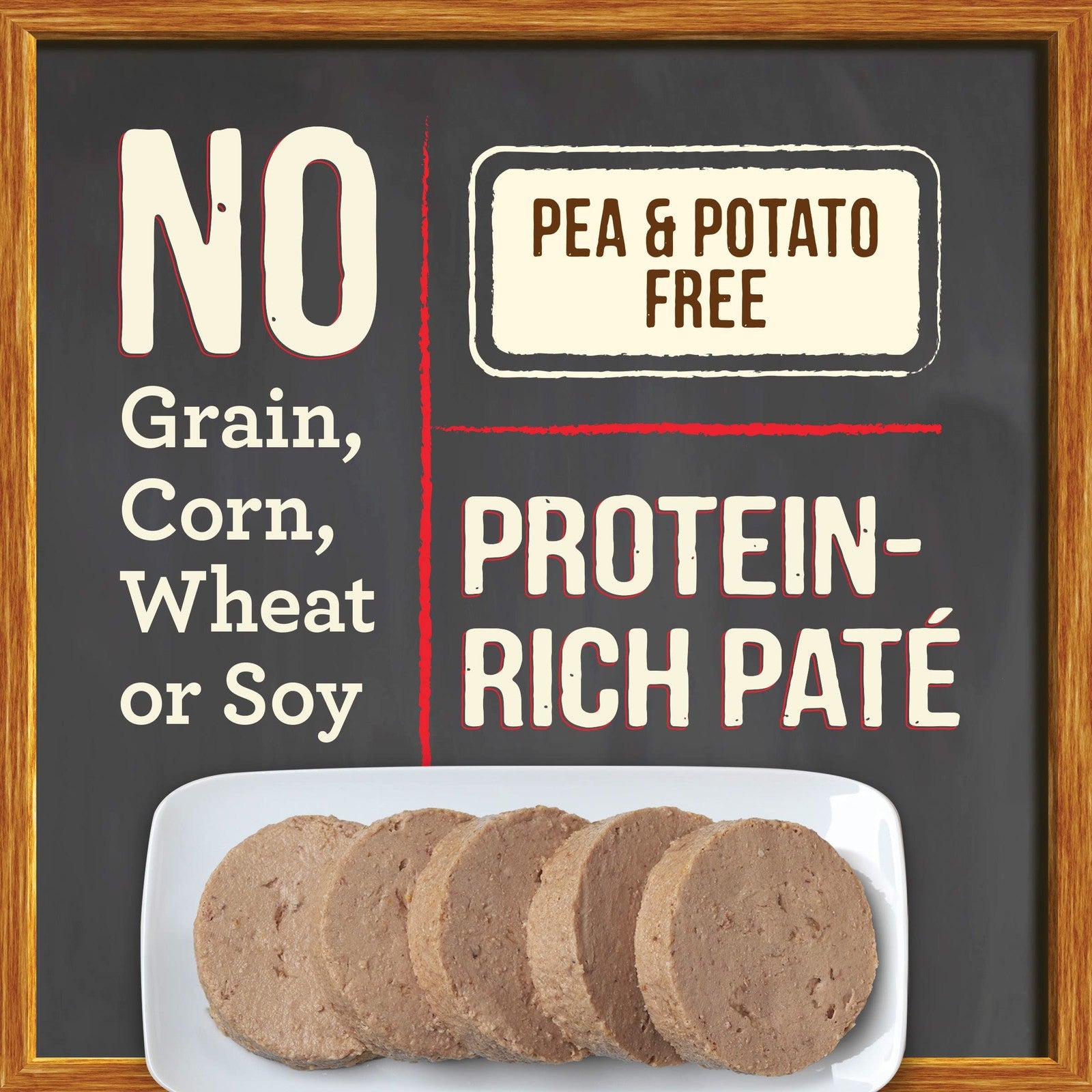 Canned Merrick Grain-Free Dog Food with soft, healthy texture, featuring natural ingredients in a wet dog food can.