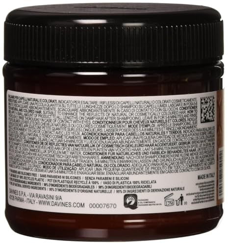 Davines Alchemic Copper Conditioner in 8.81 oz bottle, showcasing the product with copper-toned packaging and branding details.