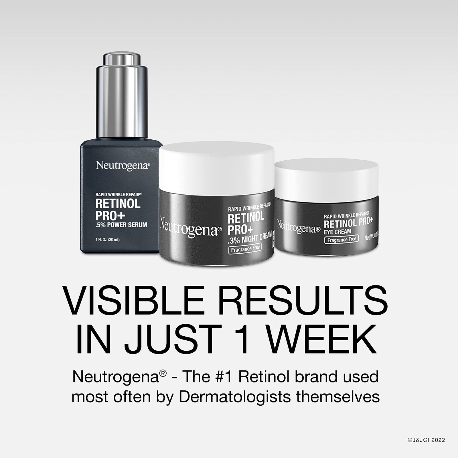 Neutrogena Rapid Wrinkle Repair Retinol Pro+ Night Cream face moisturizer with smooth, creamy texture and retinol formula for anti-aging.