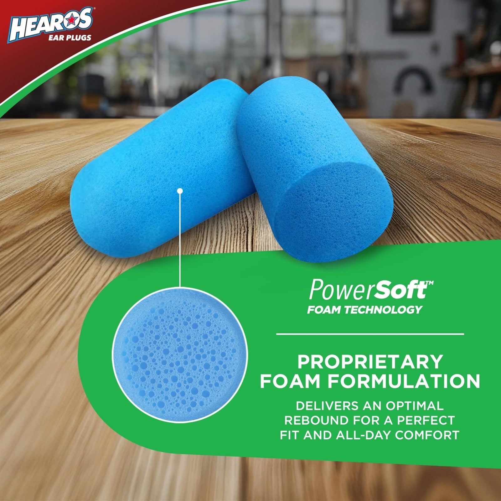 Hearos HEAROS Xtreme Foam Earplugs 33dB noise reduction, 10 pairs, hearing protection, soft foam material, compact design