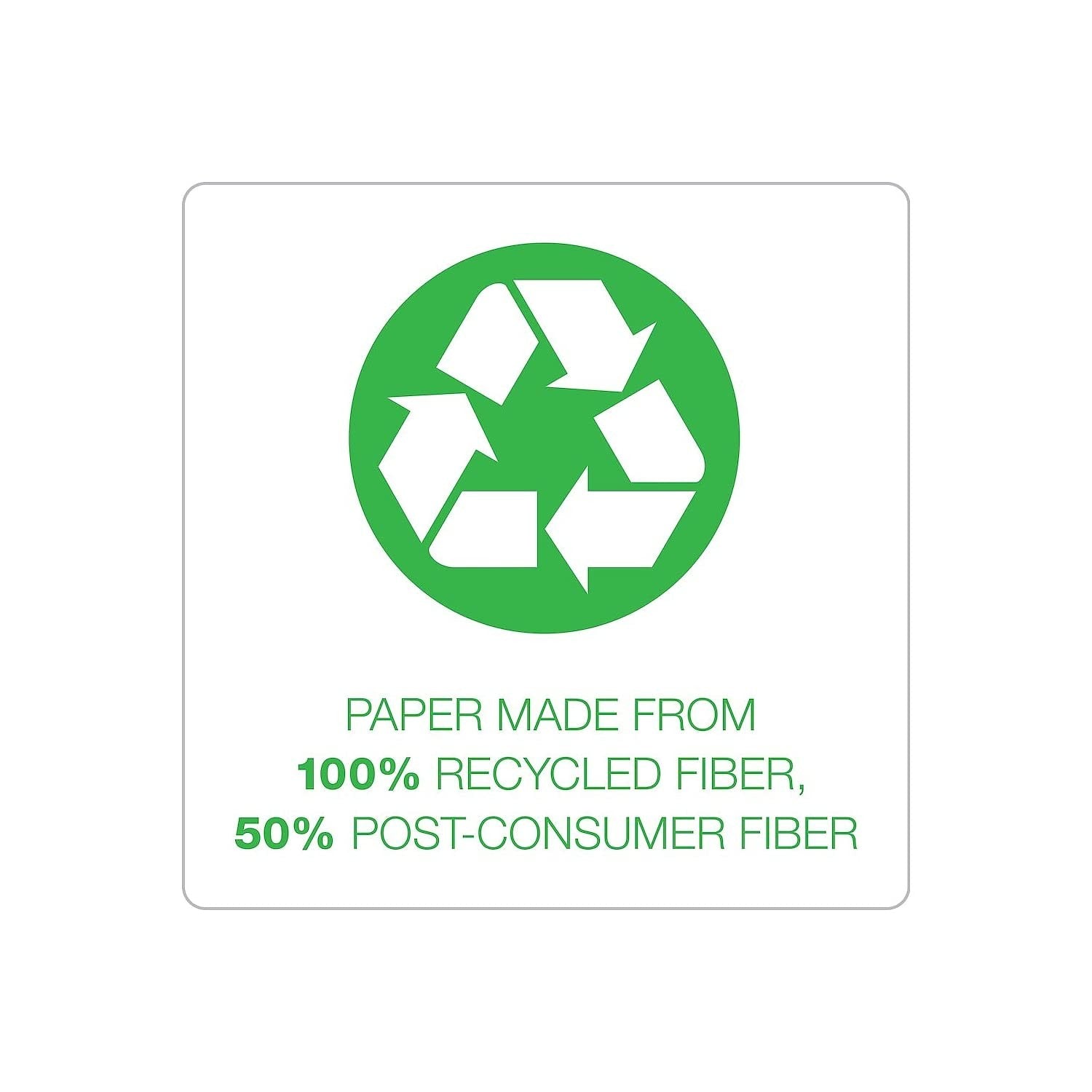 Ampad 100% recycled perforated ruled notepad with 50 sheets, white, 8.5x11.75 inches, showing lined pages and perforations