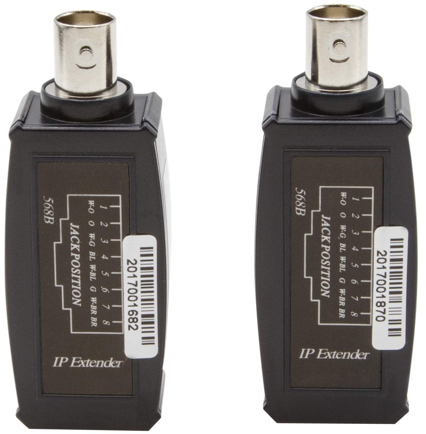 Triplett GEM IP camera signal extender over coax cable, showing the device and coax connections for long-distance data transmission.