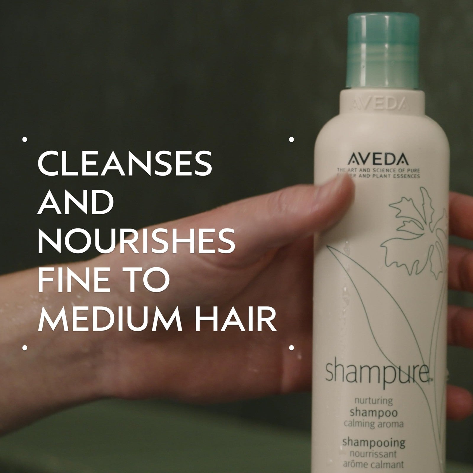 Aveda Shampure Nurturing Shampoo and Conditioner gift set with bottles displayed, highlighting daily hair care by Aveda.