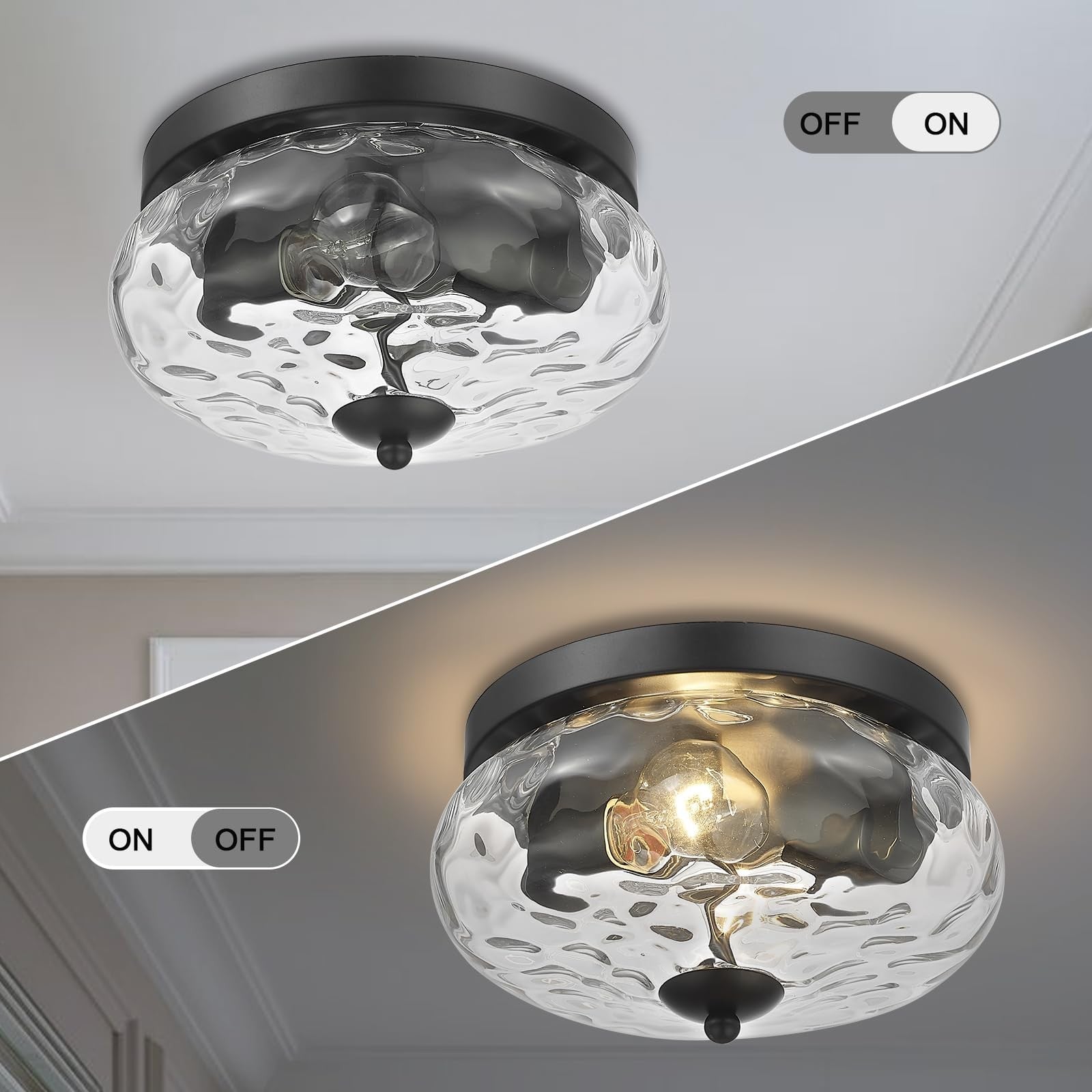 Darkaway flush mount ceiling light fixture with a sleek, modern design suitable for indoor and outdoor use, featuring a durable white finish.