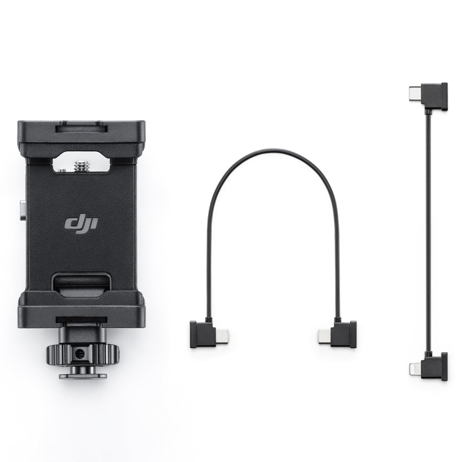 DJI SDR transmission phone holder kit with adjustable clamps and mounting hardware for drone video transmission.