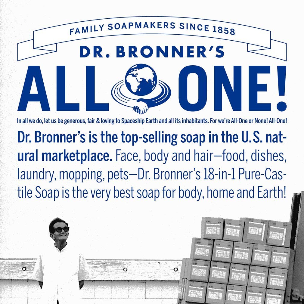 Dr. Bronner's Organic Sugar Soap variety pack with Lavender, Peppermint, and Tea Tree scents in 12 oz bottles.