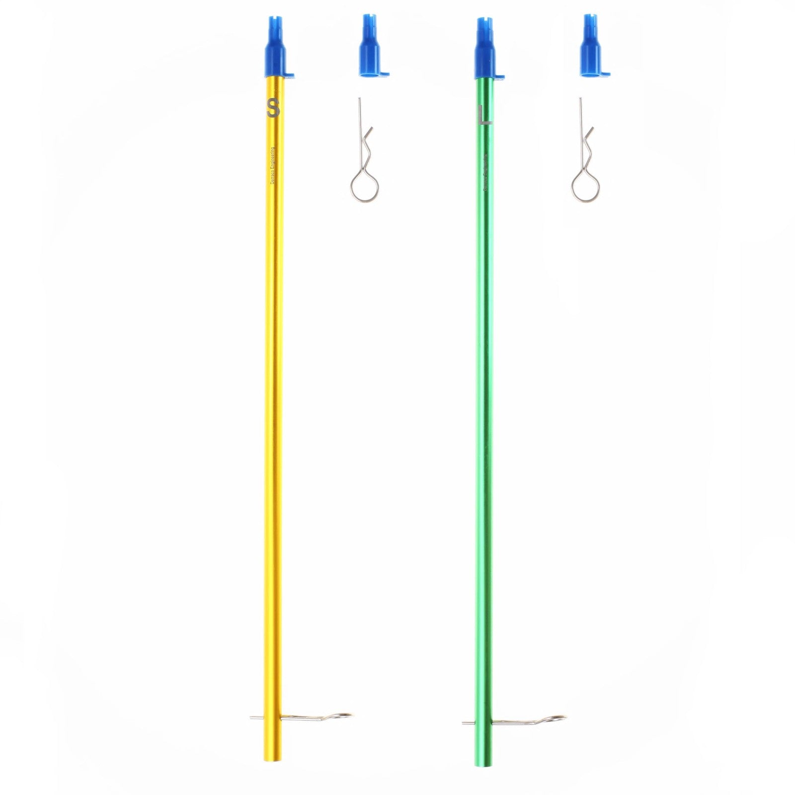 Derraco Engineering universal reloading primer feeder tube set with three small and three large primer tubes for reloading supplies.