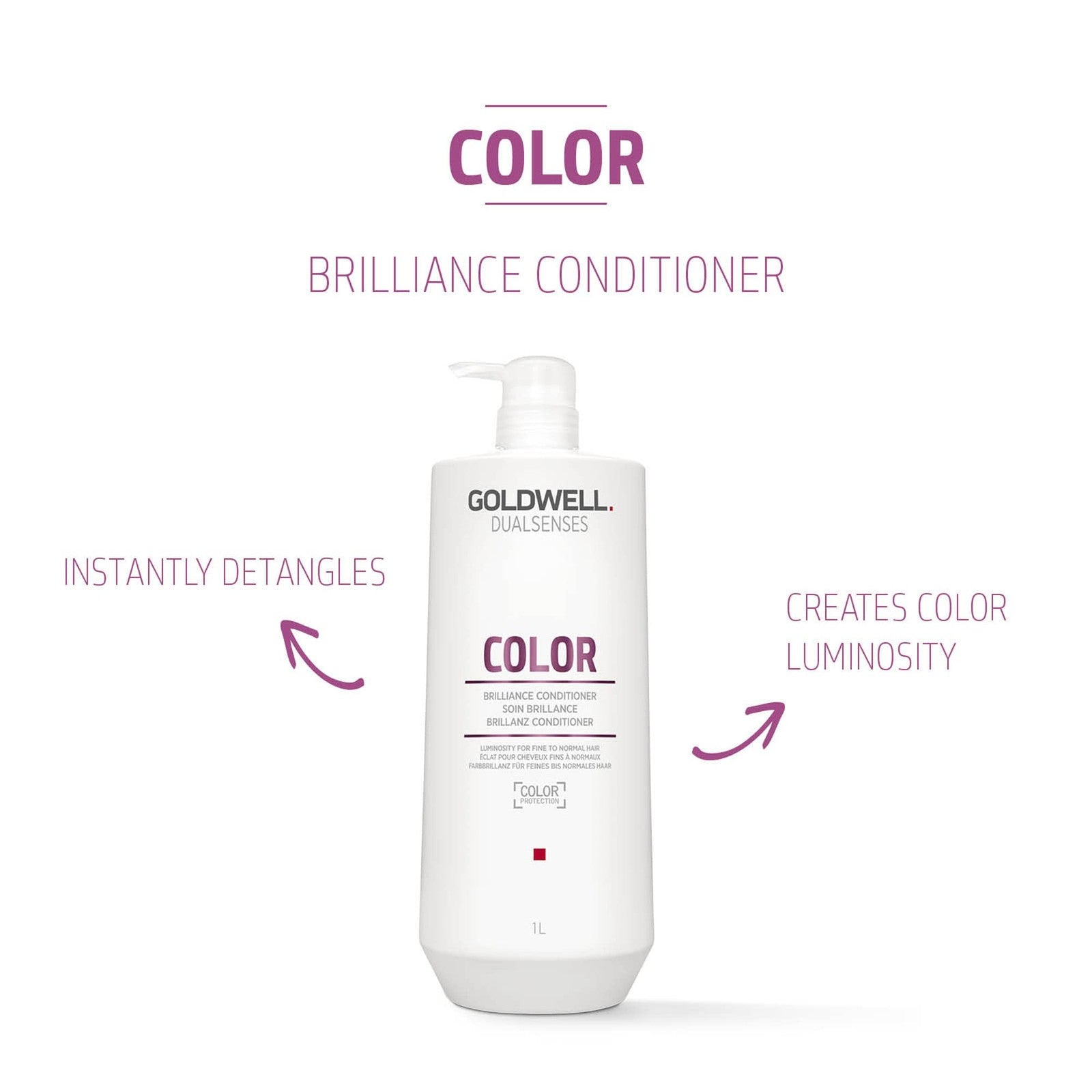Goldwell Dualsenses Bond Pro Fortifying & Strengthening Conditioner 1L bottle with gold and blue packaging on a white background