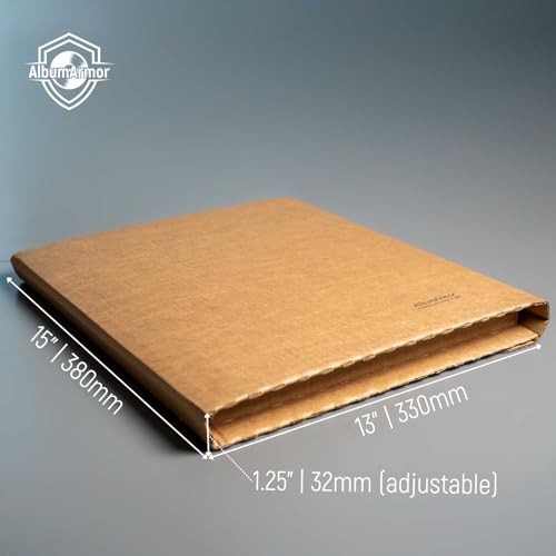 AlbumArmor 12-inch vinyl record shipping boxes with fragile stickers and LP mailers for safe vinyl delivery.
