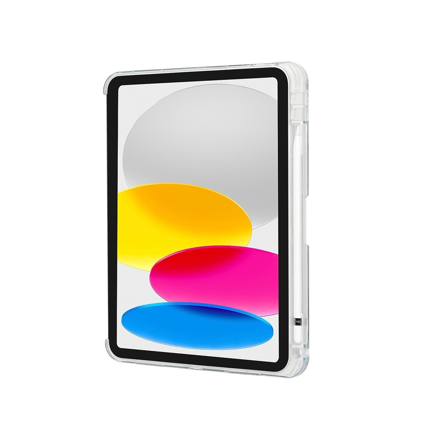 Targus Click-in Clear Case with kickstand for 10.9-inch iPad 10th Gen, shock-absorbent protective cover with transparent design.