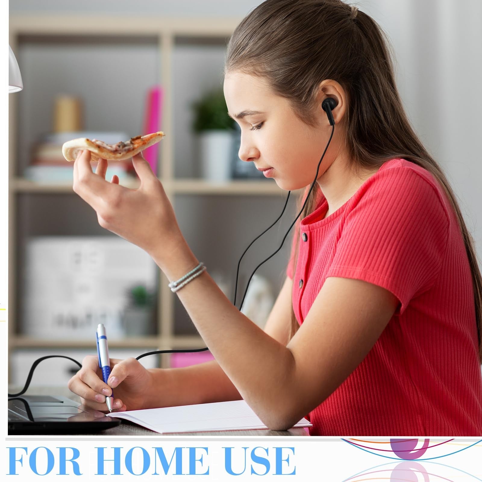 Kanayu 100-pack bulk earbuds with 3.5mm jack, individually bagged, ideal for students and everyday listening.
