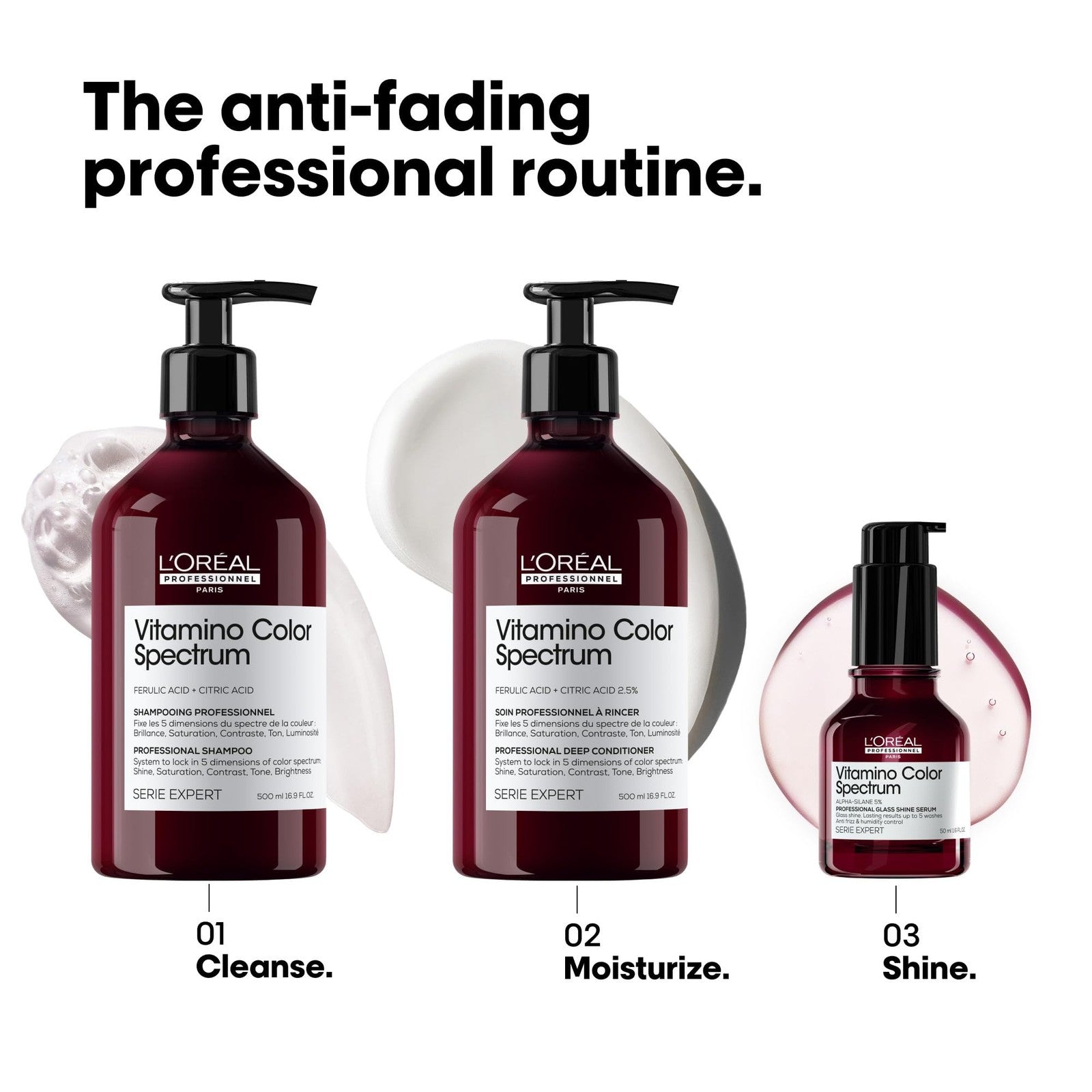 L'Oréal Professionnel Paris Vitamino Color Spectrum Deep Conditioner for color-treated hair, showing the product bottle with label.