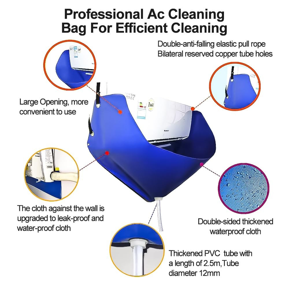 South Silk Ac cleaning bag wall protection cloth and mini split cleaning kit with 13 pieces, designed for appliance maintenance.