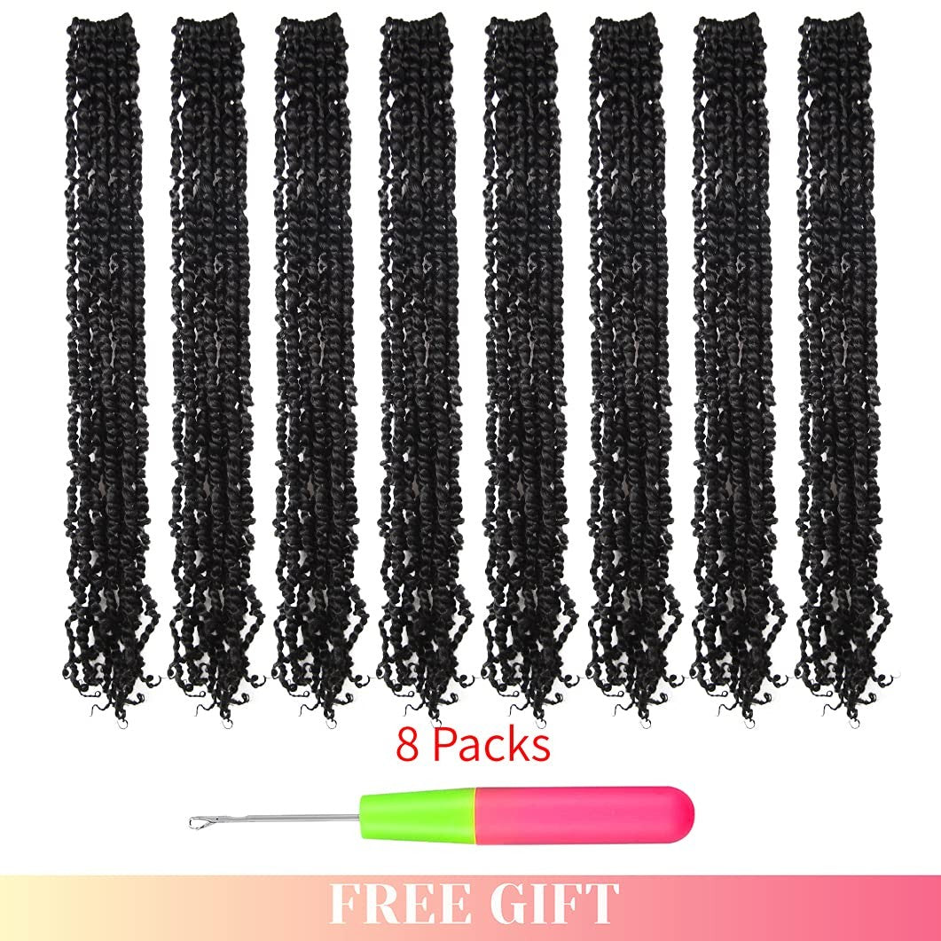 Pre-twisted passion twist hair extensions by Bohobabe, 36 inches long, in 8 packs, featuring super long, pre-looped synthetic hair.