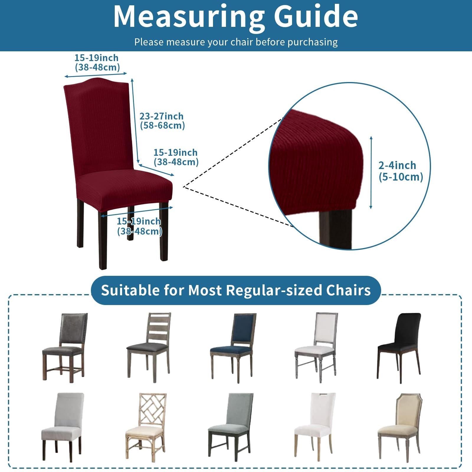 Fafua stretch dining chair covers set of 4, removable washable slipcovers fitting modern dining room chairs.
