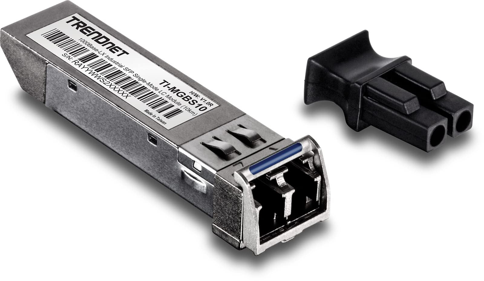 TRENDnet SFP to RJ45 industrial single-mode LC module for 10km, TI-MGBS10, 1000Base.