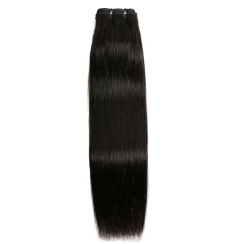 Yuccy 100g bundle of 16A virgin Indian straight human hair, 22 inches long, shown in natural straight texture.