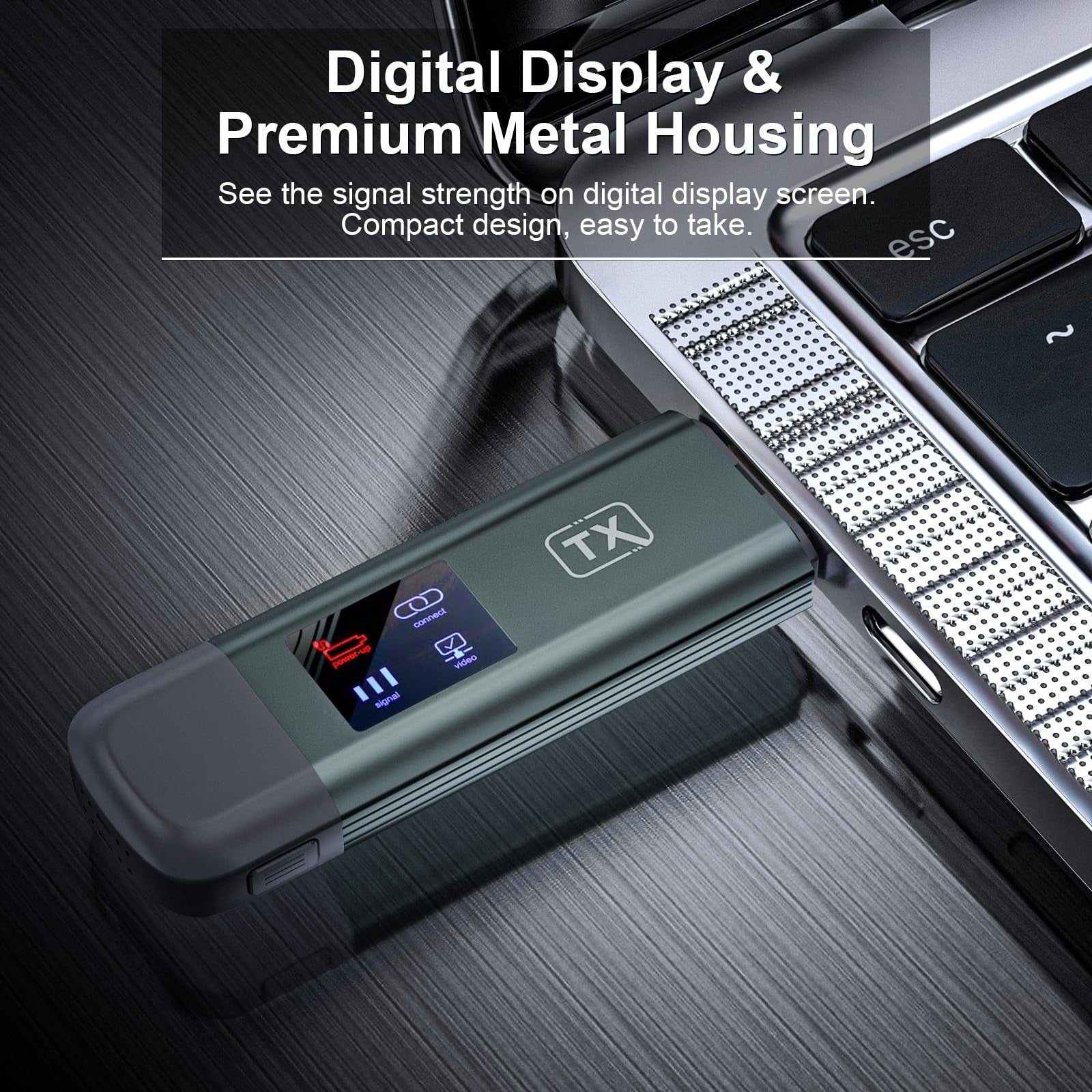 TTQ Wireless HDMI transmitter and receiver set with 4K extender, plug and play design, and 100ft range for high-quality video transmission.