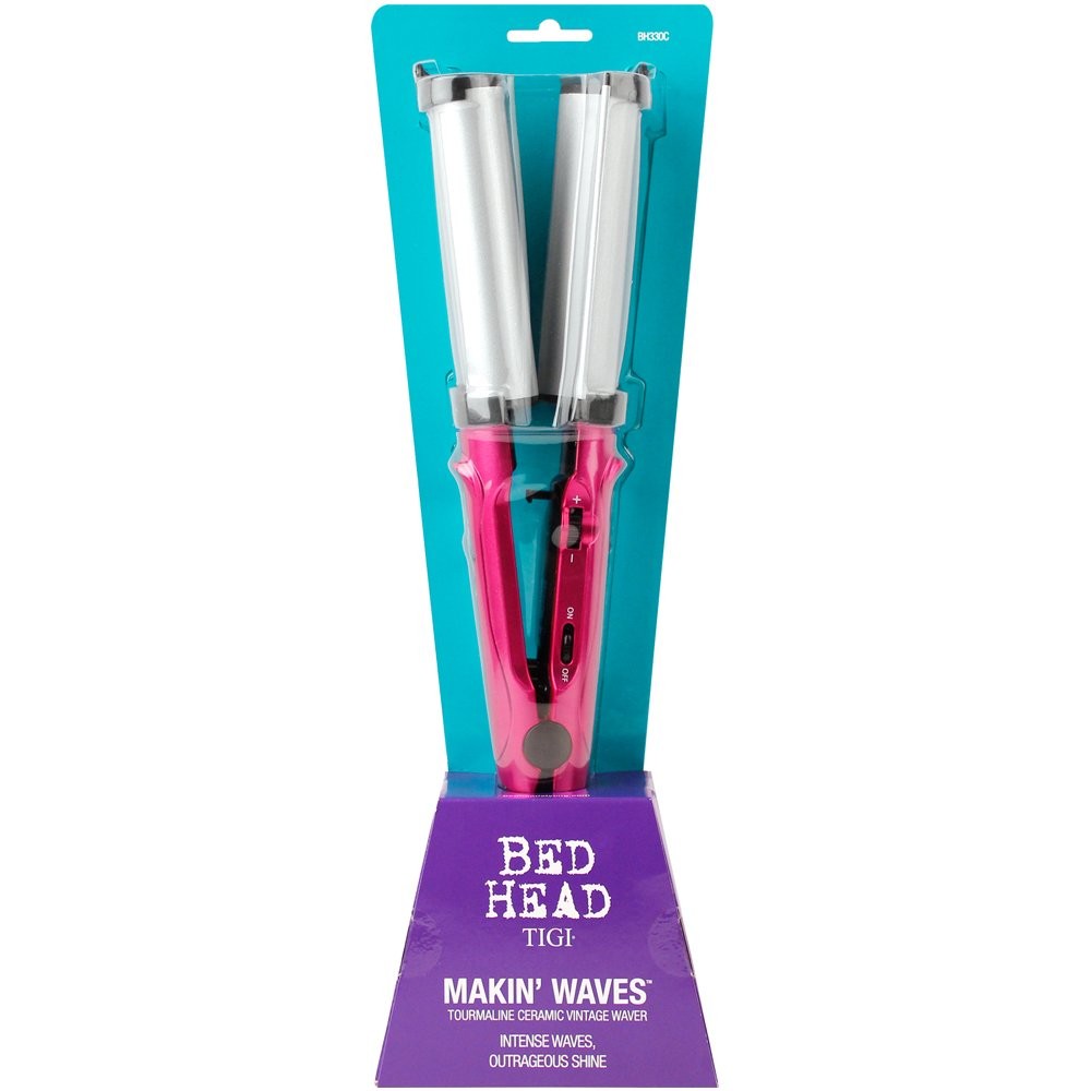 Bed Head Making Waves Hair Waver creating vintage to loose wave curls on blonde hair with textured waves