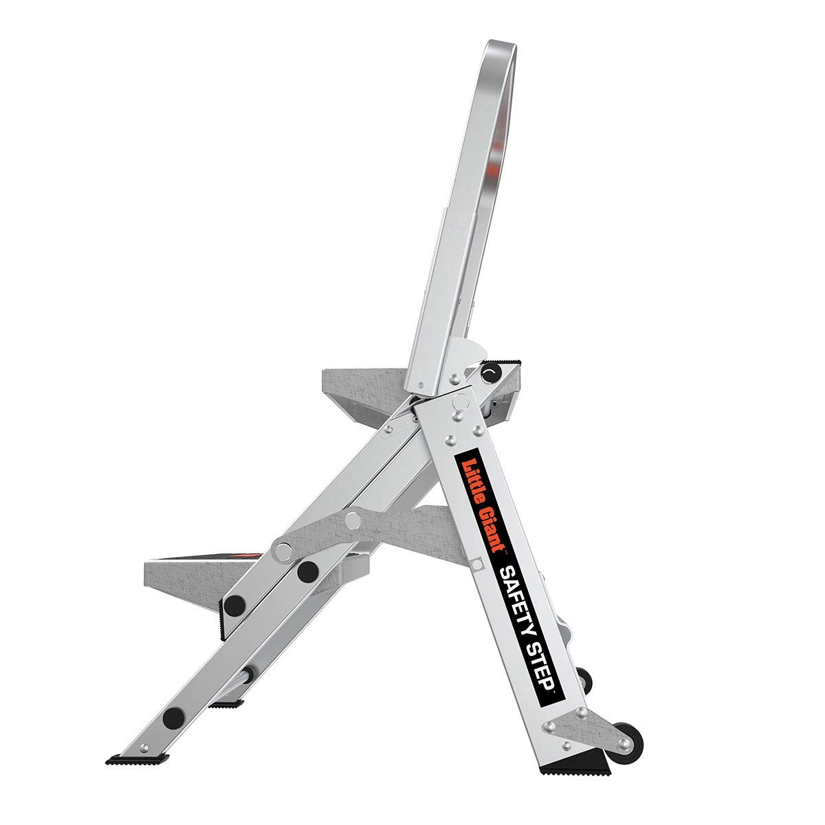 Little Giant Safety Step 2-step aluminum ladder, 2-foot Type 1A step stool with sturdy construction and slip-resistant steps.