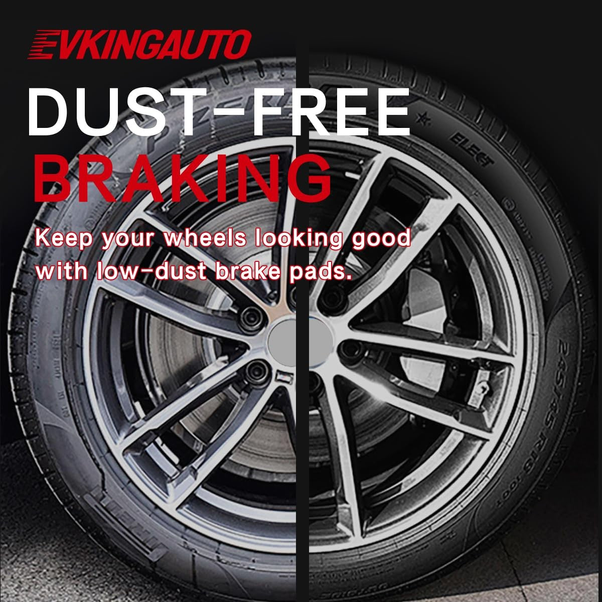 Set of 8 ceramic disc brake pads for Toyota Camry 2002-2006, front and rear, by Evkingauto, including D885 and D908 models