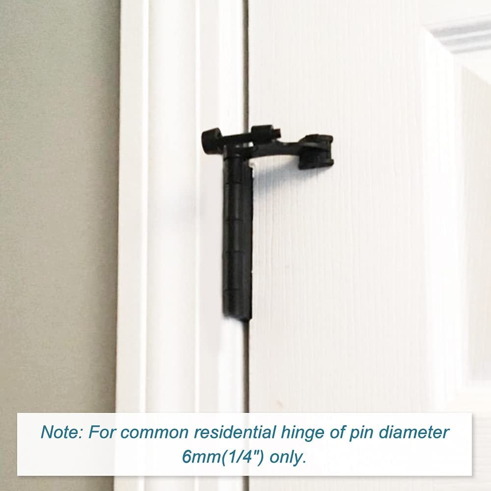SUNTAI 12-pack black hinge pin door stopper, adjustable heavy-duty hinge pin for door support and stability.