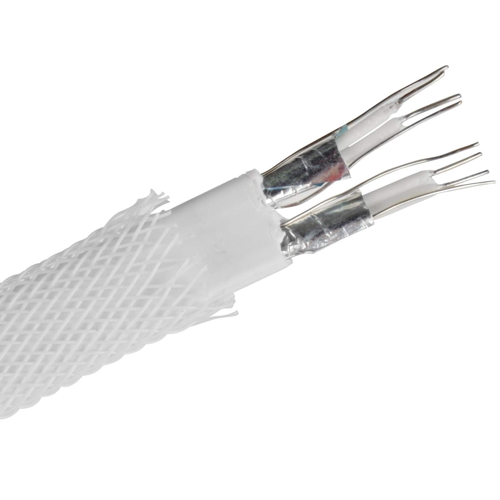 SilverStone CP07W SATA 3 sleeved white cable with EMI guard for 6Gb/s data transfer, designed for reliable PC connectivity.