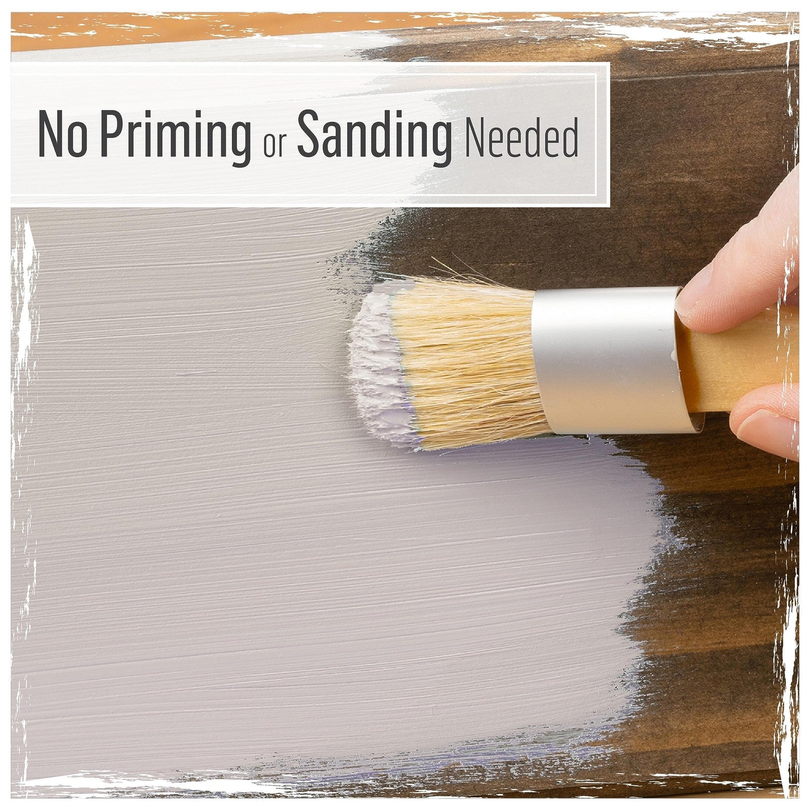 FolkArt Home Décor Chalk paint kit with 8 fl oz white and tan ultra matte acrylic paints, includes two paint containers.