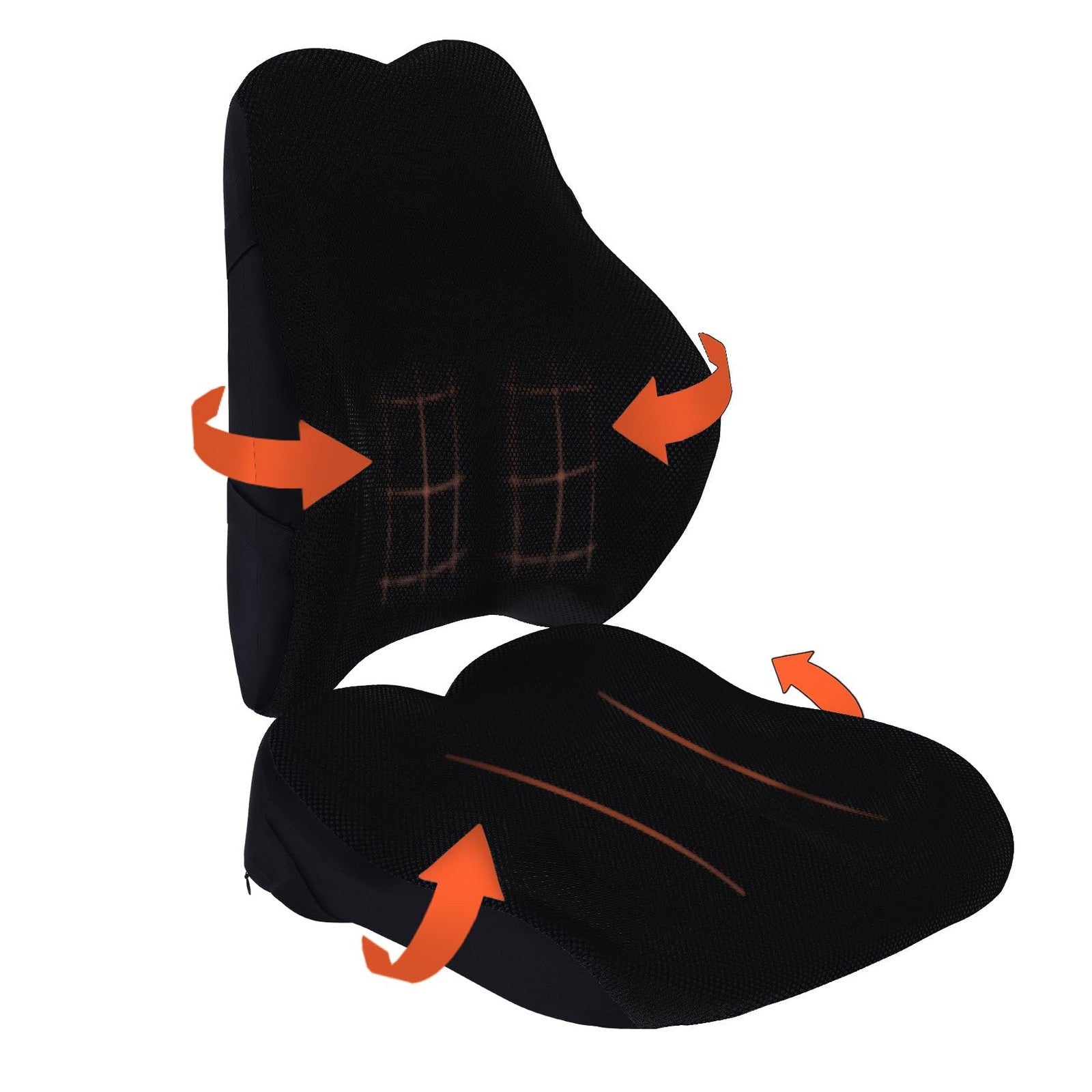 WOWESOTICA wheelchair cushion with lumbar pillow set, designed for adult comfort, featuring a supportive seat cushion and lumbar support.