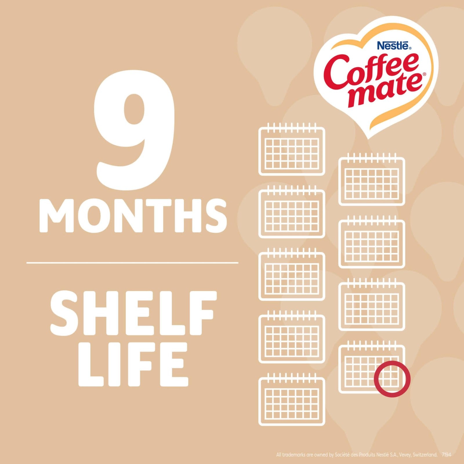Nestle Coffee Mate Original Liquid Creamer Singles, non-dairy creamer packets, 10 packs with 180 singles in total.