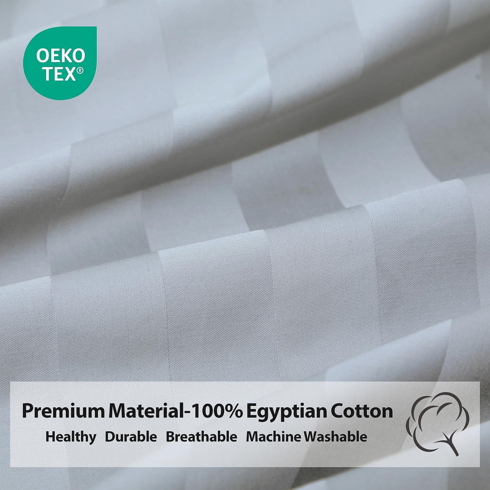 Full size Shunjie.Home 2-pack pure cotton fitted sheets with 600 thread count and 16-inch deep pockets.