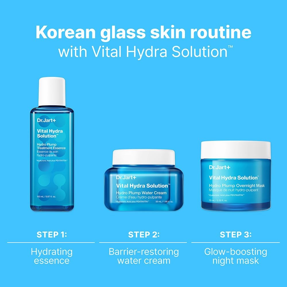 Dr.Jart+ Vital Hydra Solution Hydro Plump Overnight Korean face mask with hyaluronic acid, showing the mask's hydrating design.