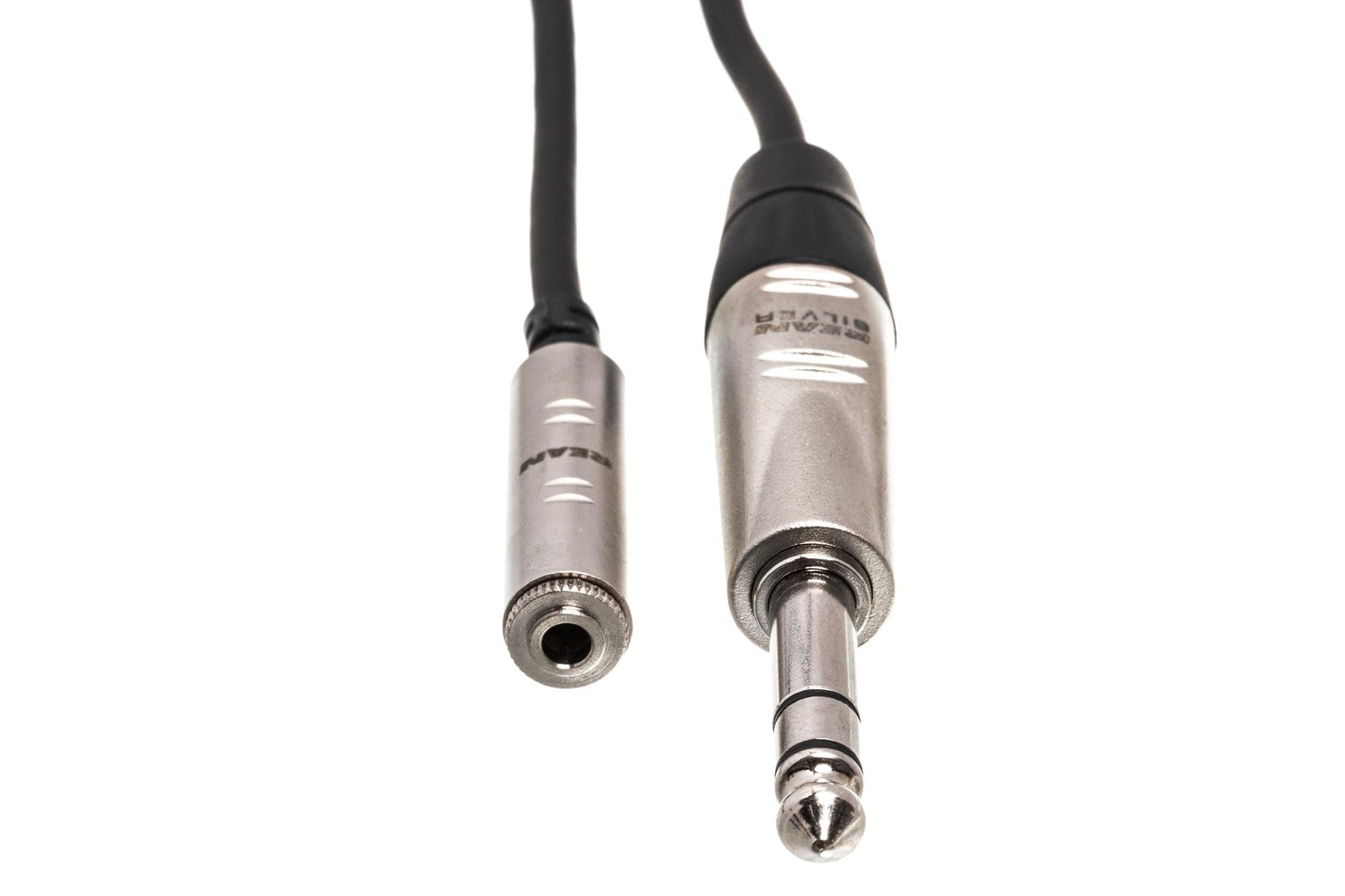 Hosa HXMS-025 Pro headphone adaptor cable with REAN 3.5mm TRS to 1/4 inch TRS connectors, 25-foot length